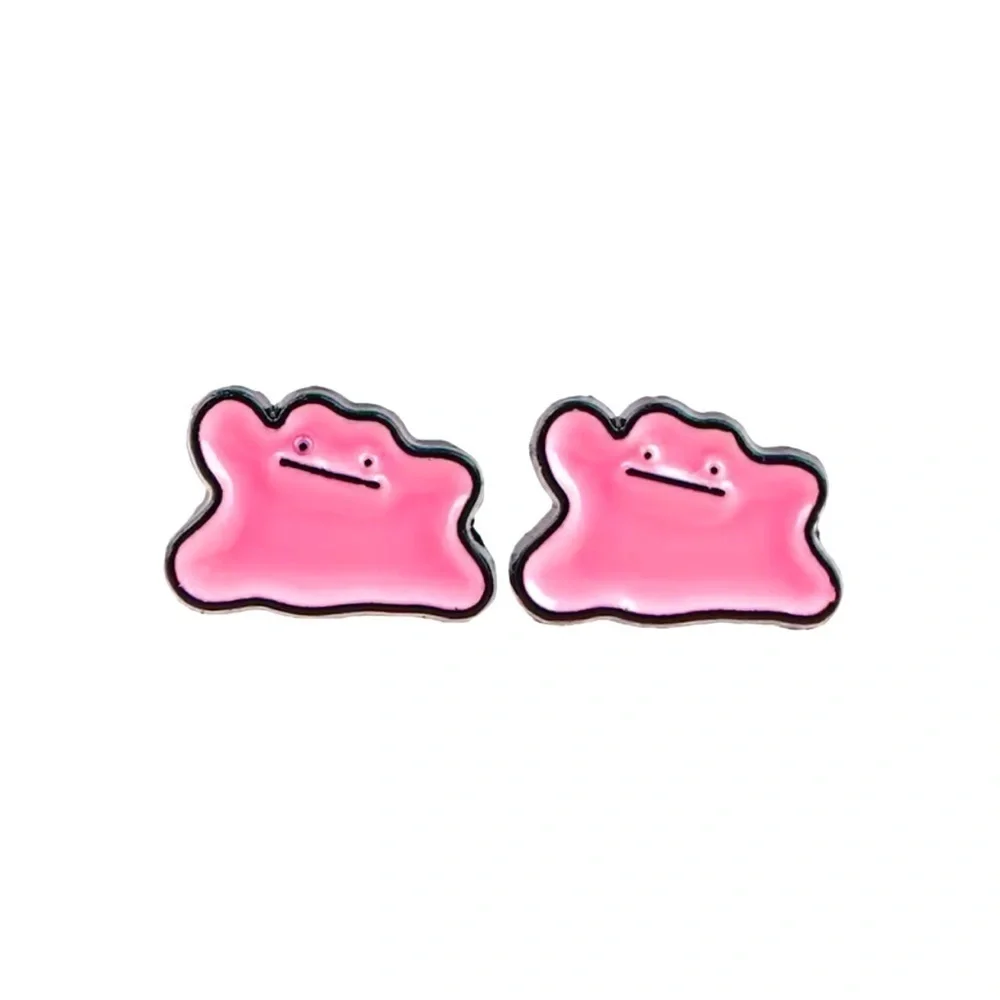 3 For $35 Pokemon Ditto Stainless Steel Enameled Stud Character Earrings